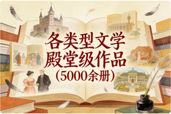 各类型文学殿堂级作品（5000余册）
