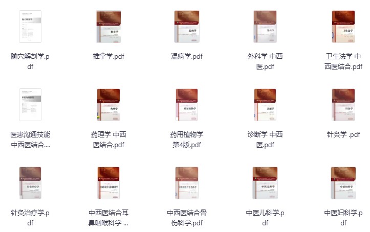 《大学中医课本》36套