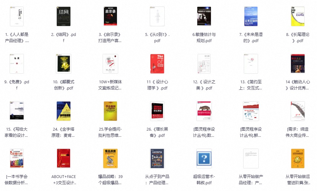 167本产品运营电子书 167本产品运营电子书